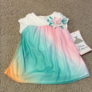 NEW Vintage Rare Editions Pink and Blue Ombre Dress